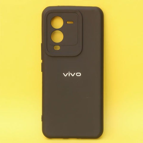 Black Spazy Silicone Case for Vivo V25 Pro - The Hatke