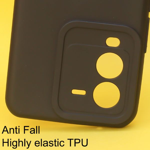 Black Spazy Silicone Case for Vivo V25 Pro - The Hatke
