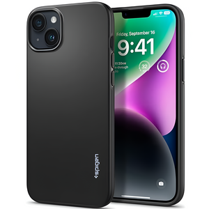 Black Thin Fit (TPU + Poly Carbonate) case for Apple Iphone 14 Plus - The Hatke