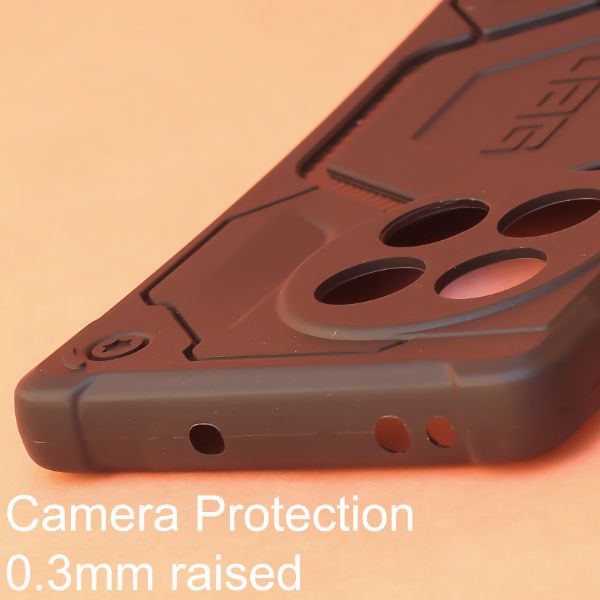 Black UAG rugged Silicone Case for Oneplus 11R - The Hatke