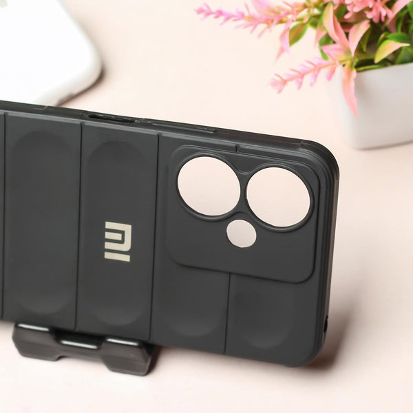 Black Wave Case for Redmi 13C 5g - The Hatke
