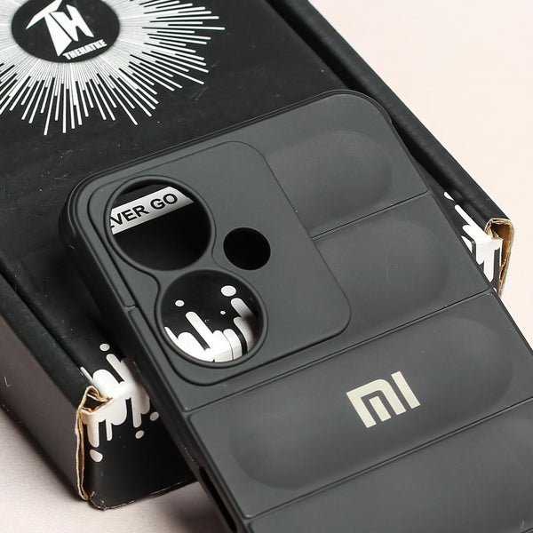 Black Wave Case for Redmi 13C 5g - The Hatke