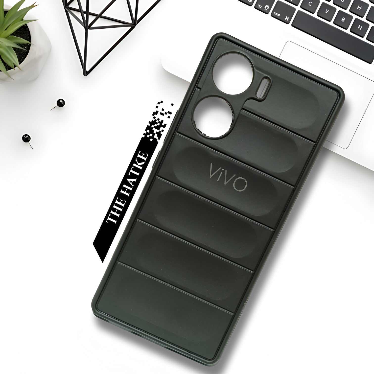 Black Wave Case for Vivo V29E 5g - The Hatke