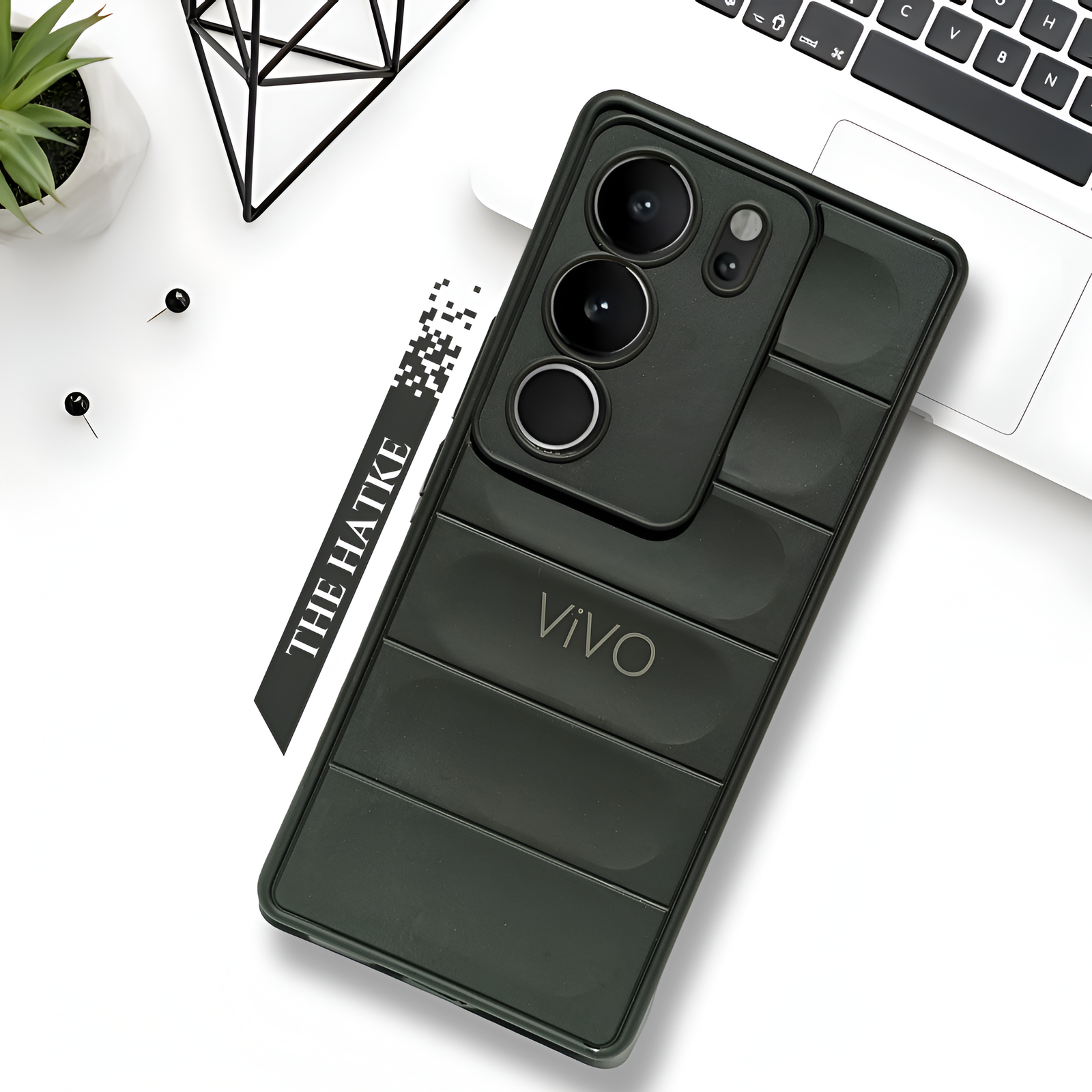 Black Wave Case for Vivo V29 5g - The Hatke