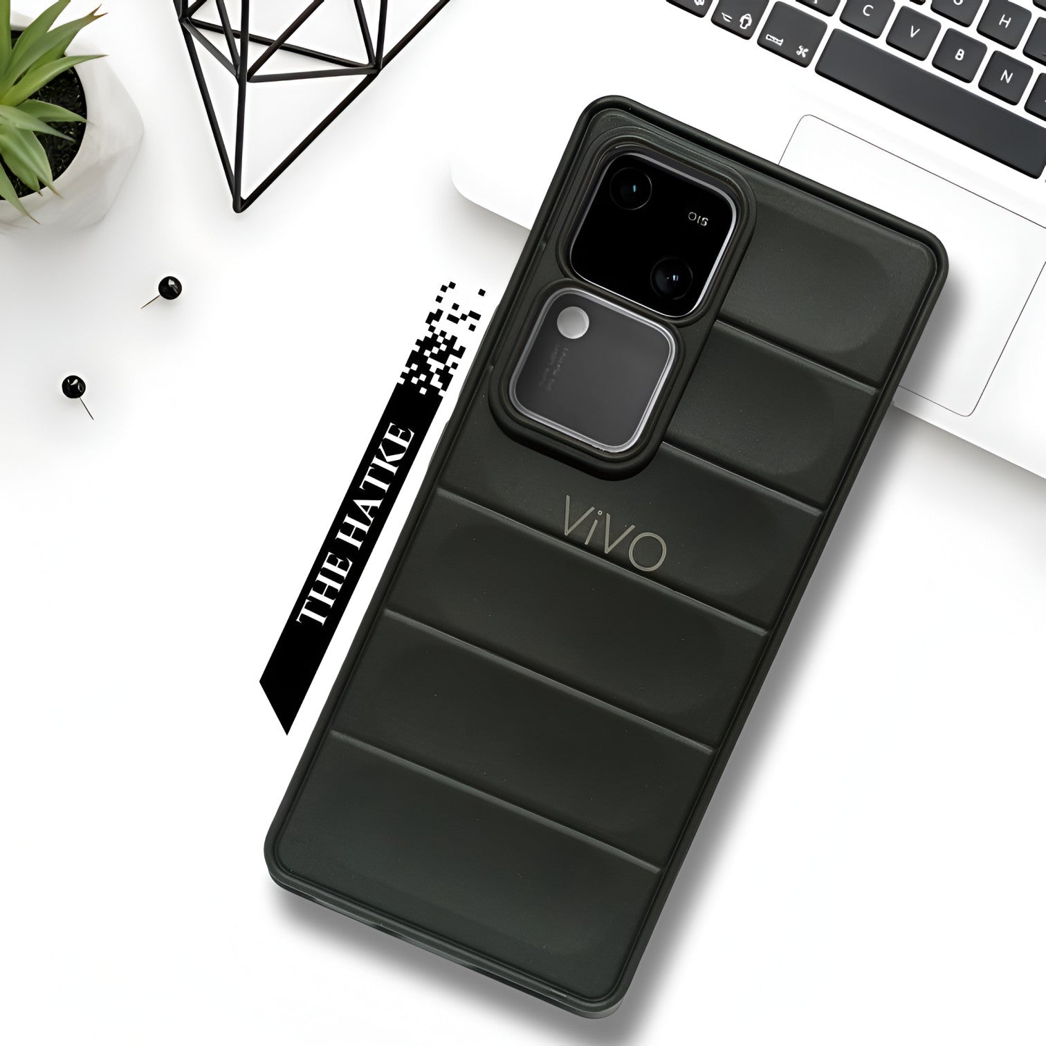 Black Wave Case for Vivo V30 5g - The Hatke