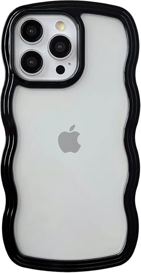 Black Zig Zag Frame  Silicon Case for Apple Iphone 11 Pro Max - The Hatke