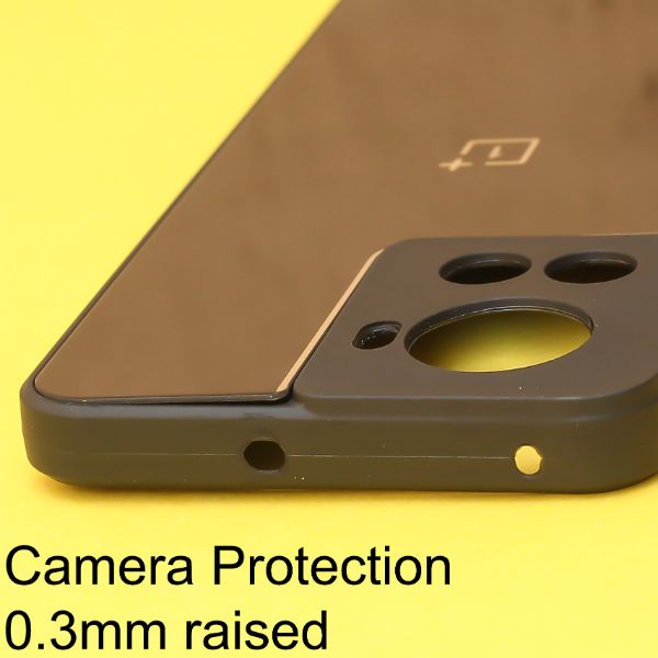 Black camera Safe mirror case for Oneplus 10R - The Hatke