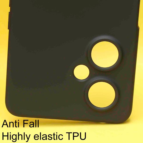 GOKEN Cover In Fibra Di Carbonio Per OnePlus Nord CE 3 Lite, Custodia TPU Morbida Antiurto E Antiscivolo, Nero