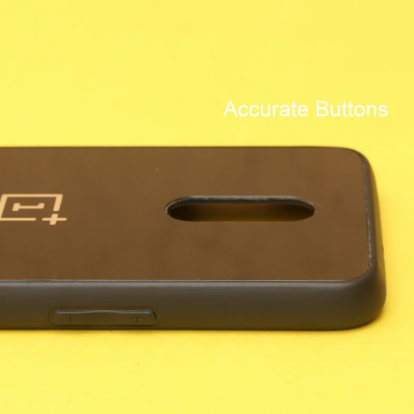 Black mirror Silicone Case for Oneplus 7 - The Hatke