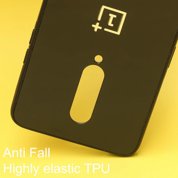 Black mirror Silicone Case for Oneplus 7 pro - The Hatke