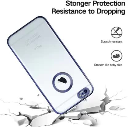 Blue 6D Chrome Logo Cut Transparent Case for Apple iphone 6/6s - The Hatke