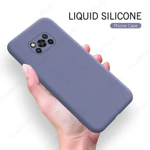 Blue Camera Original Silicone Case for Poco X3 Pro - The Hatke