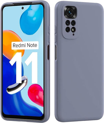 Blue Camera Original Silicone Case for Redmi Note 11 - The Hatke