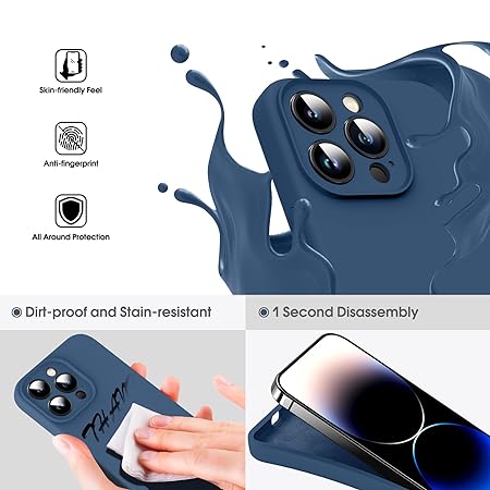 Blue Camera Original Silicone case for Apple iphone 14 Pro Max - The Hatke