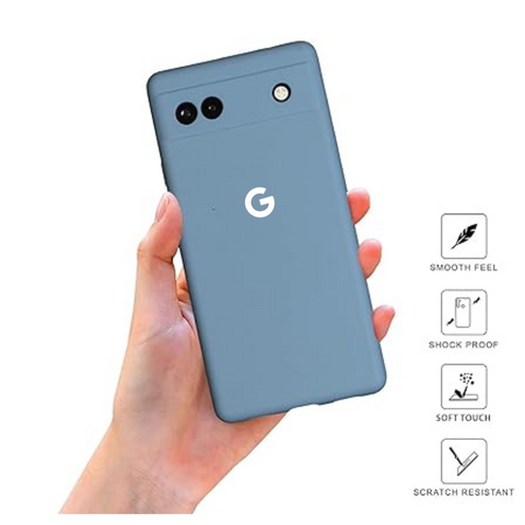 Blue Camera Original Silicone case for Google Pixel 6A - The Hatke