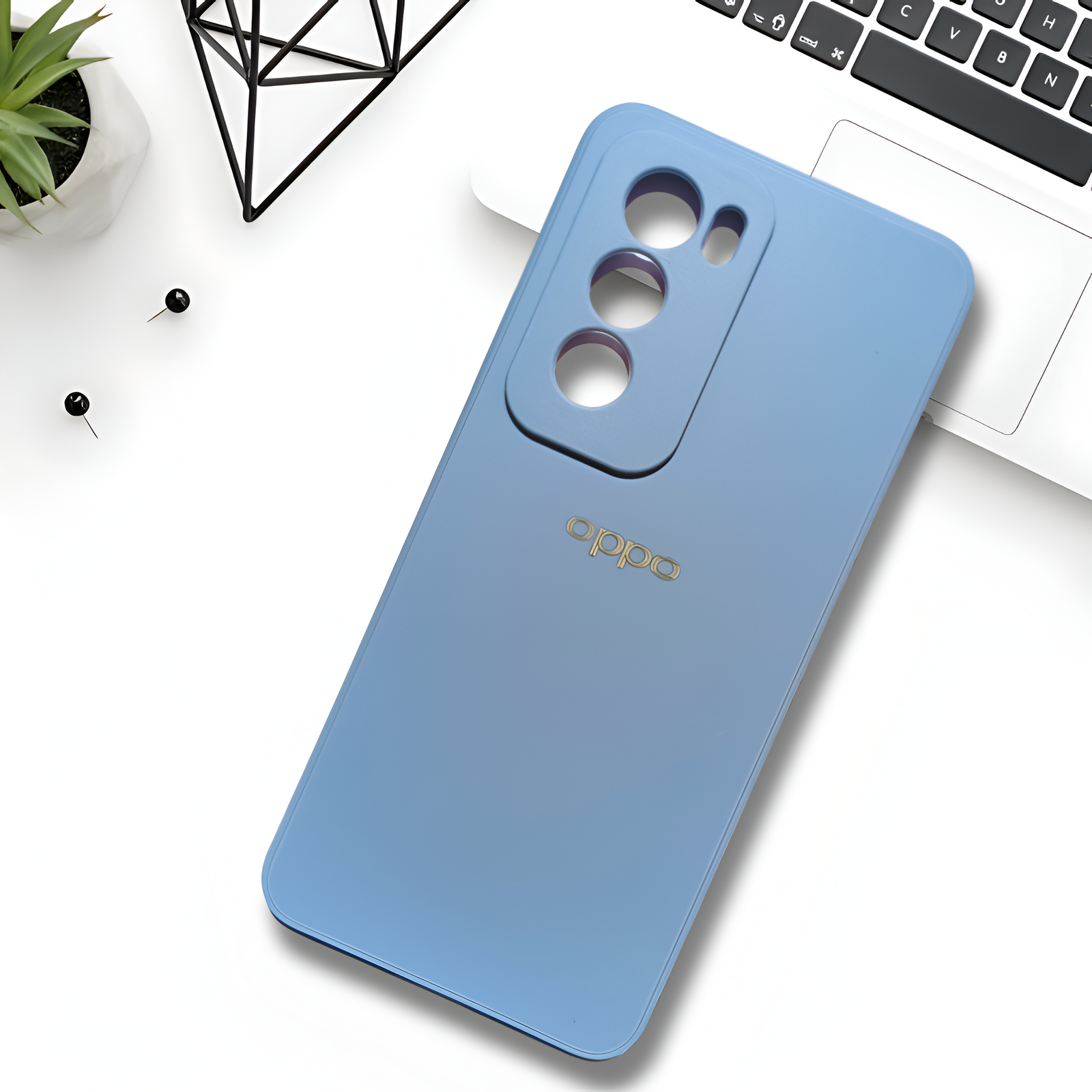 Blue Candy Silicone Case for Oppo Reno 12 Pro - The Hatke