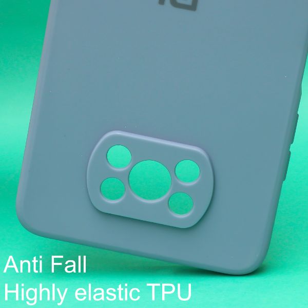 Blue Candy Silicone Case for Poco X3 - The Hatke