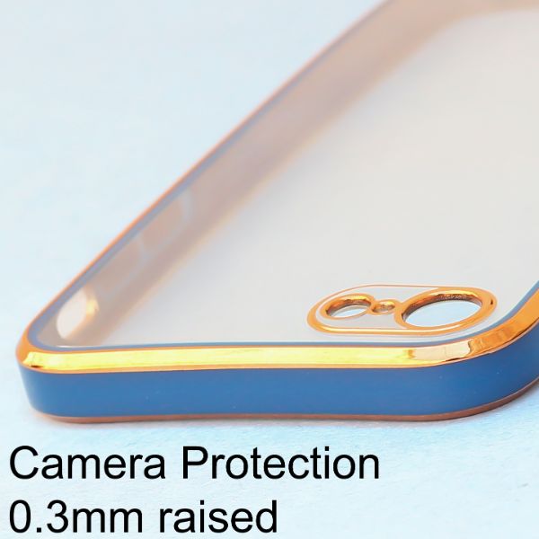 Blue Electroplated Transparent Case for Apple iphone 7 - The Hatke