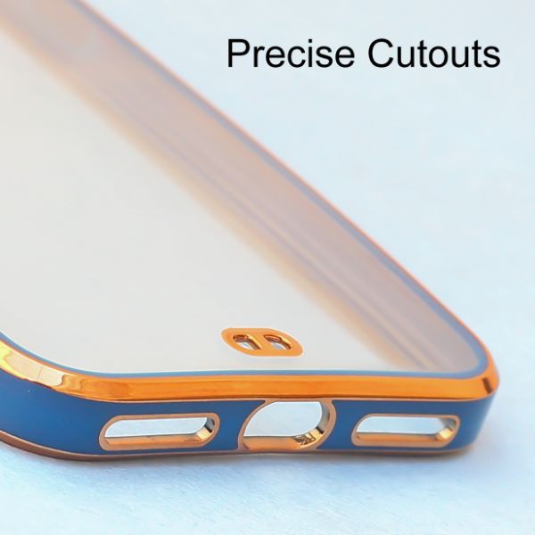 Blue Electroplated Transparent Case for Apple iphone 7 - The Hatke