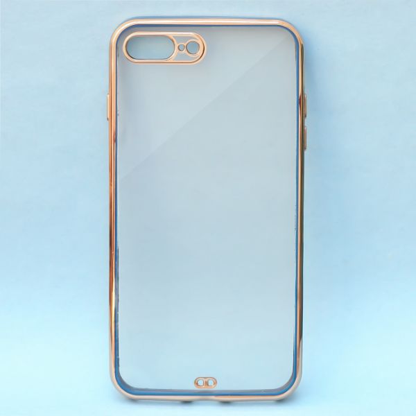 Blue Electroplated Transparent Case for Apple iphone 7 Plus - The Hatke