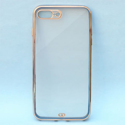 Blue Electroplated Transparent Case for Apple iphone 7 Plus - The Hatke