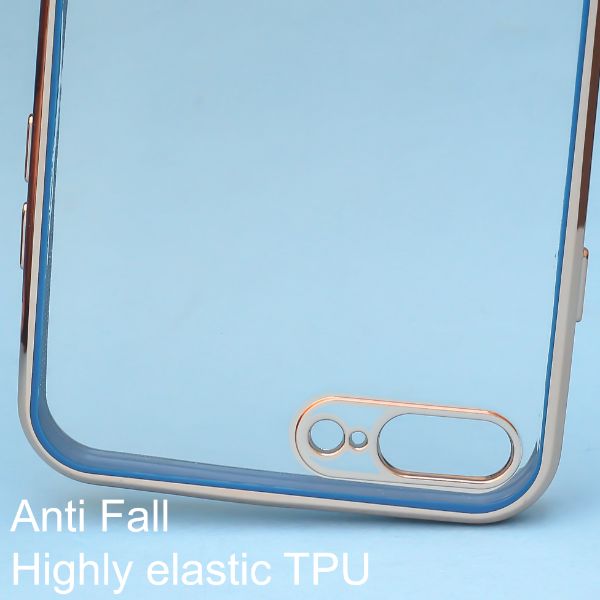 Blue Electroplated Transparent Case for Apple iphone 7 Plus - The Hatke