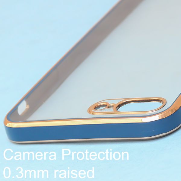 Blue Electroplated Transparent Case for Apple iphone 7 Plus - The Hatke