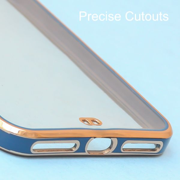 Blue Electroplated Transparent Case for Apple iphone 7 Plus - The Hatke