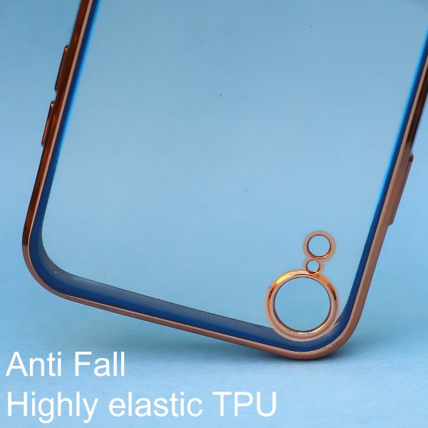 Blue Electroplated Transparent Case for Apple iphone Xs max - The Hatke