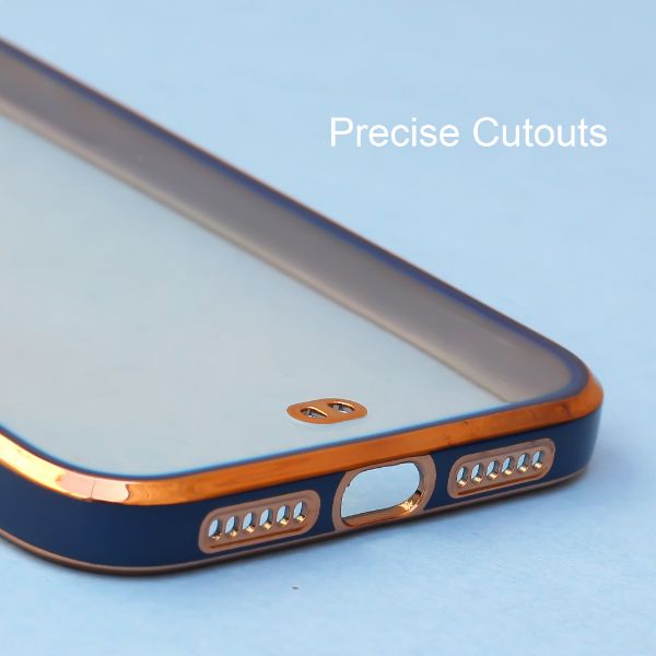 Blue Electroplated Transparent Case for Apple iphone Xs max - The Hatke
