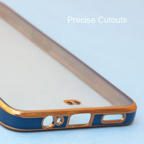 Blue Electroplated Transparent Case for Oneplus 6 - The Hatke