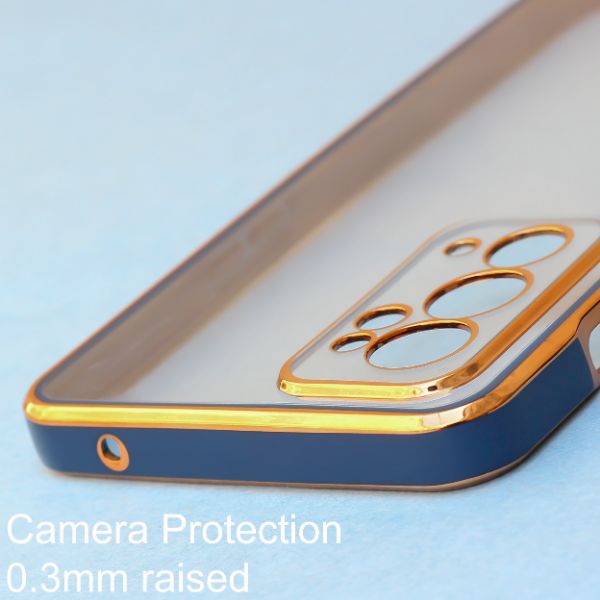 Blue Electroplated Transparent Case for Oneplus 9RT - The Hatke