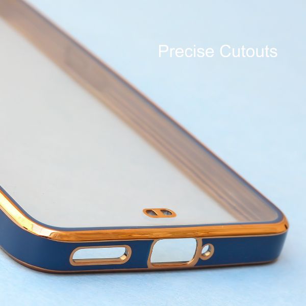 Blue Electroplated Transparent Case for Oneplus 9RT - The Hatke