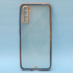 Blue Electroplated Transparent Case for Oneplus Nord - The Hatke