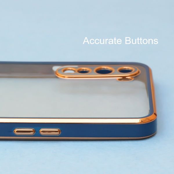 Blue Electroplated Transparent Case for Oneplus Nord - The Hatke