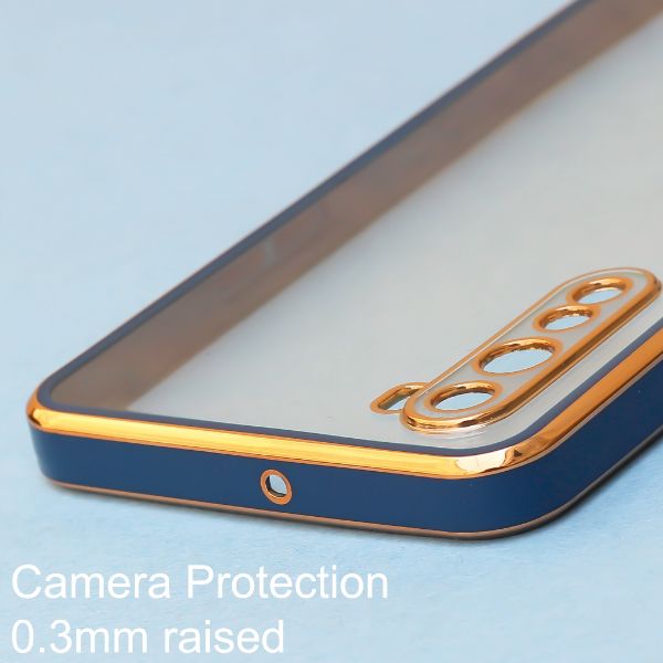Blue Electroplated Transparent Case for Oneplus Nord - The Hatke