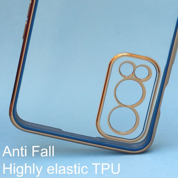 Blue Electroplated Transparent Case for Oneplus Nord 2 - The Hatke