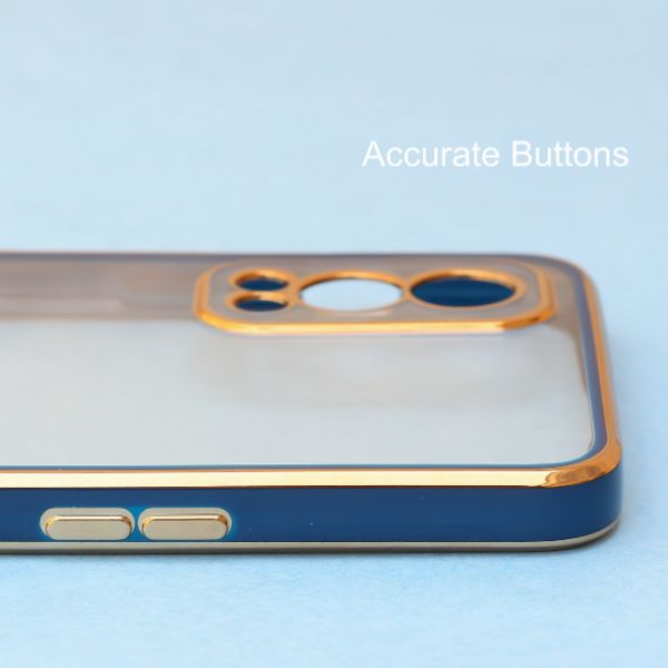 Blue Electroplated Transparent Case for Oneplus Nord 2 - The Hatke