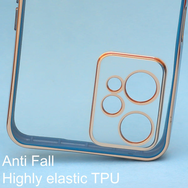 Blue Electroplated Transparent Case for Oneplus Nord CE 2 Lite - The Hatke