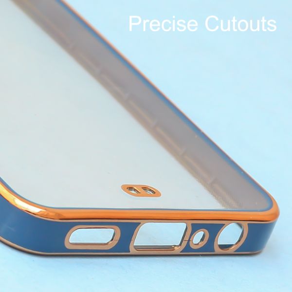 Blue Electroplated Transparent Case for Oppo F19 Pro - The Hatke