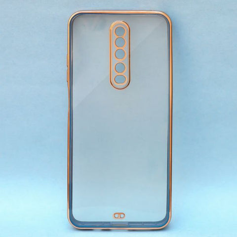 Blue Electroplated Transparent Case for Poco X2 - The Hatke