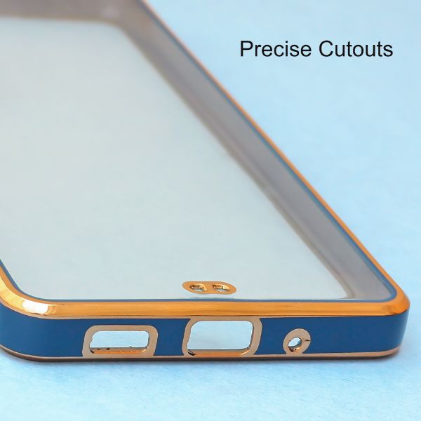 Blue Electroplated Transparent Case for Samsung S21 Plus - The Hatke