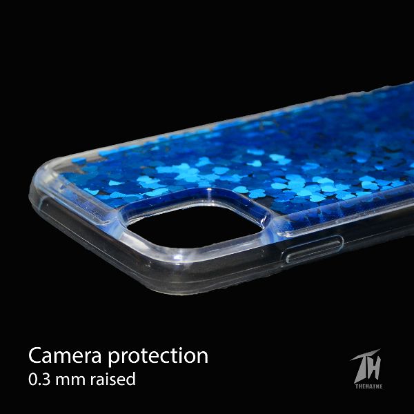 Blue Glitter Heart Case For Apple iphone 11 pro - The Hatke