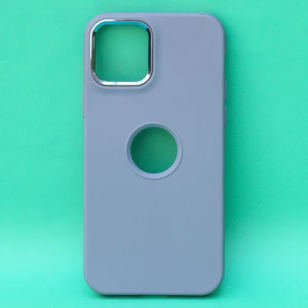 Blue Guardian Metal Logo cut Case for Apple iphone 14 Pro - The Hatke