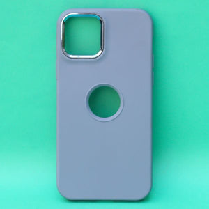 Blue Guardian Metal Logo cut Case for Apple iphone 14 Pro - The Hatke