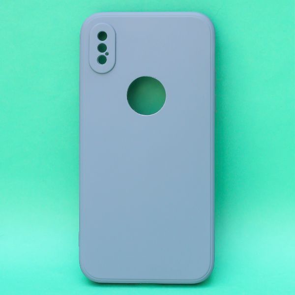 Blue Logo Cut Candy Silicone Case for Apple Iphone X/Xs - The Hatke