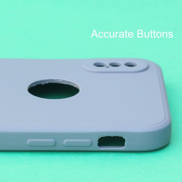 Blue Logo Cut Candy Silicone Case for Apple Iphone X/Xs - The Hatke