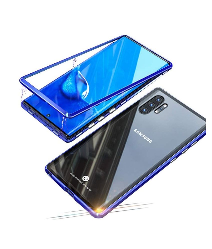 Blue Magnetic Back Case for Samsung Note 10 - The Hatke