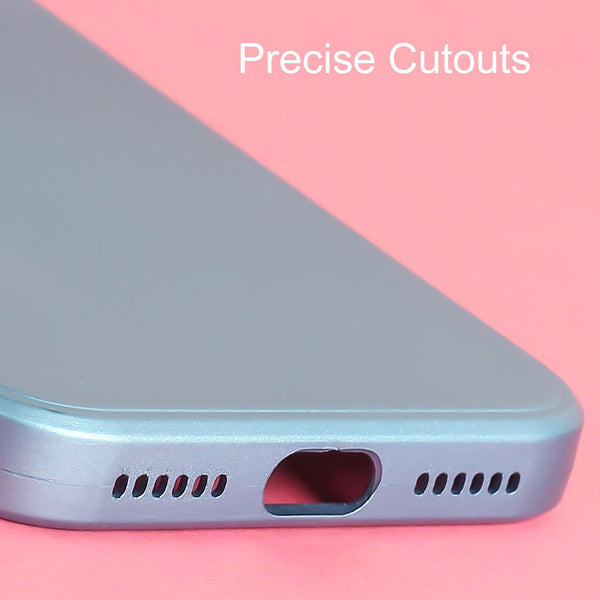 Blue Metallic Finish Silicone Case for Apple Iphone X/Xs - The Hatke