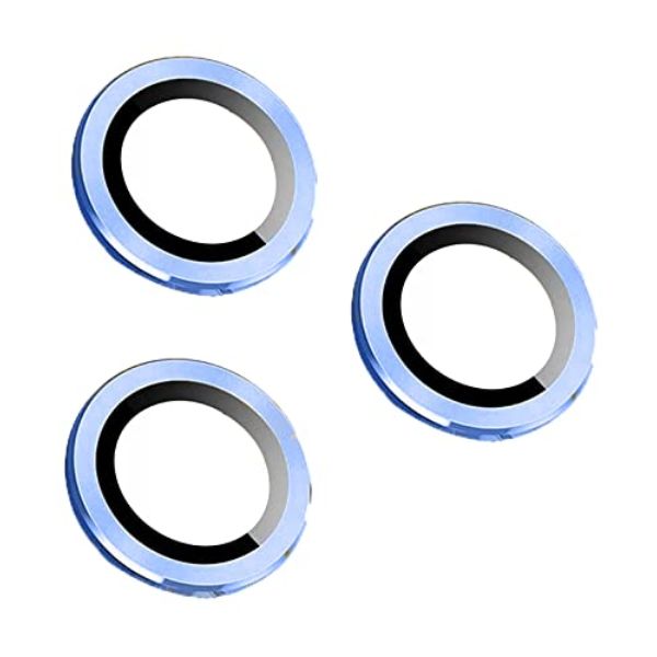 Blue Metallic camera ring lens guard for Apple iphone 12 Pro Max - The Hatke